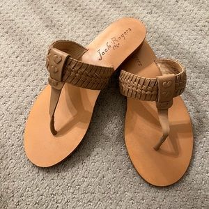 Jack Rogers 160 Tan Sandals, Women's Size 8